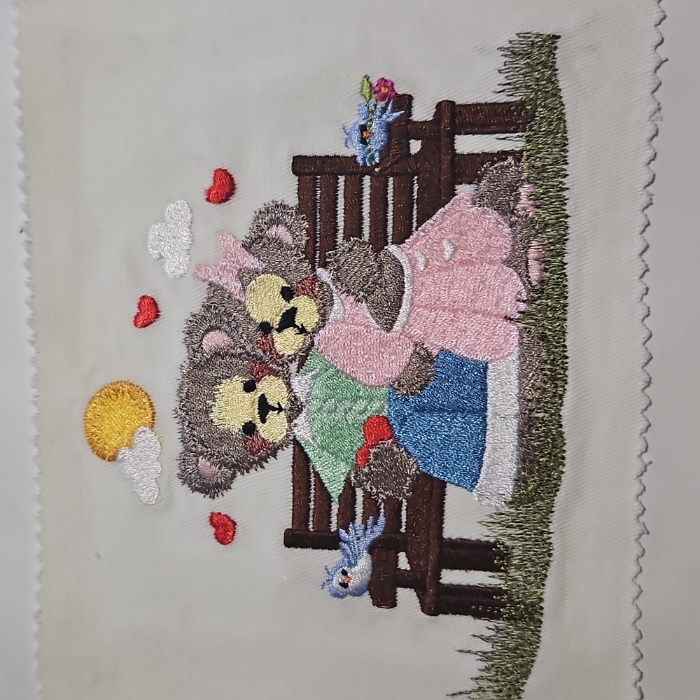 Handmade machine embroidery patch